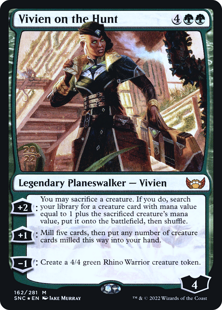 Vivien on the Hunt (PRE-162S) - Streets of New Capenna Promos Foil