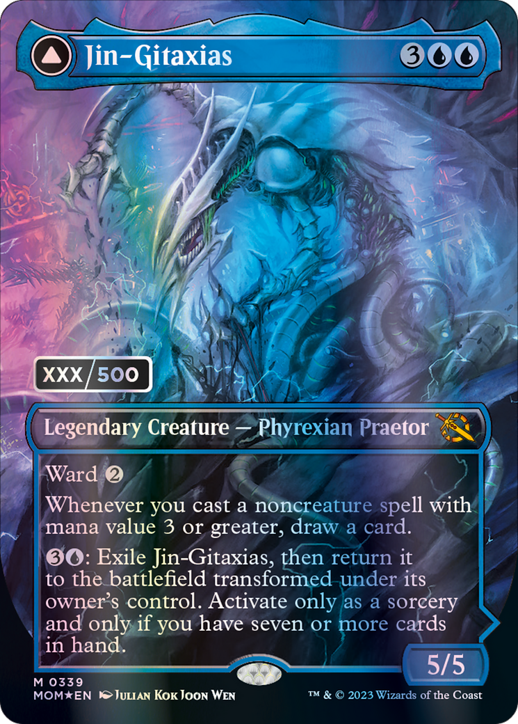 Jin-Gitaxias // The Great Synthesis (MOM-339) - March of the Machine (Borderless) Foil