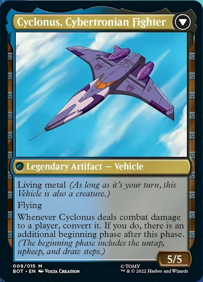 Cyclonus, the Saboteur // Cyclonus, Cybertronian Fighter (BOT-009) - Transformers: (convertdfc) Foil
