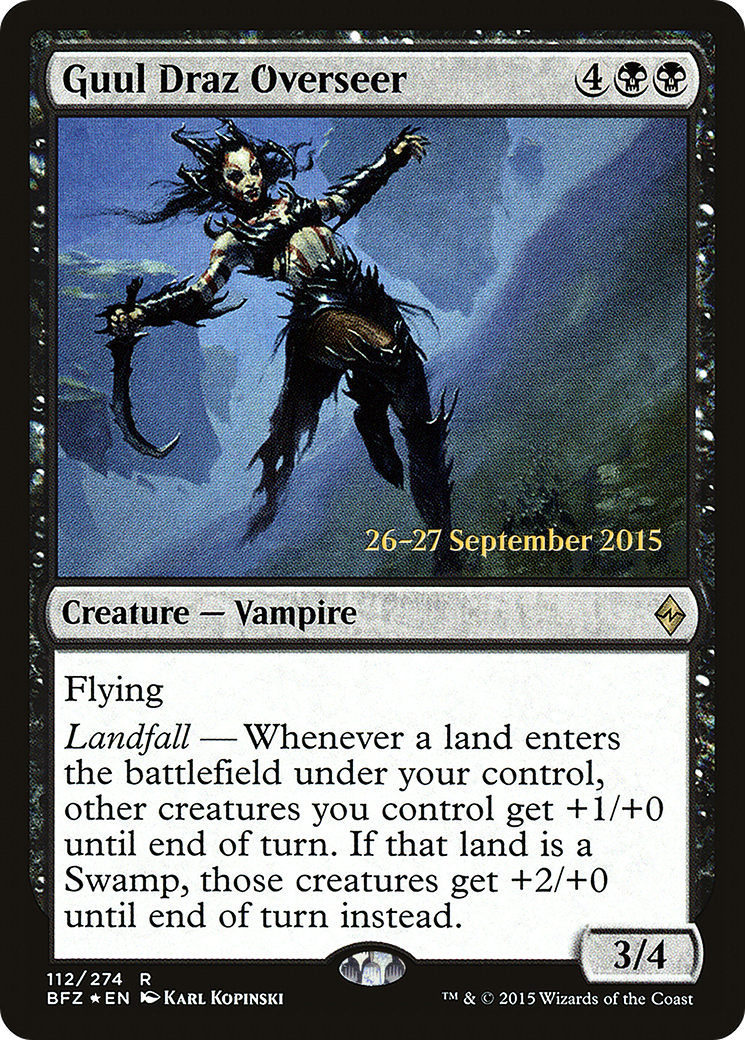 Guul Draz Overseer (PRE-112S) - Battle for Zendikar Promos Foil