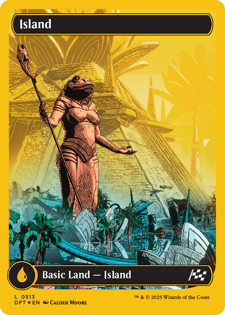 Island (DFT-513) - Aetherdrift: (Full Art) Foil