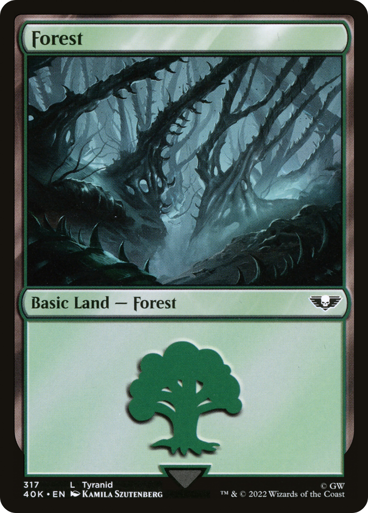 Forest (40K-317) - Warhammer 40,000 Commander Foil