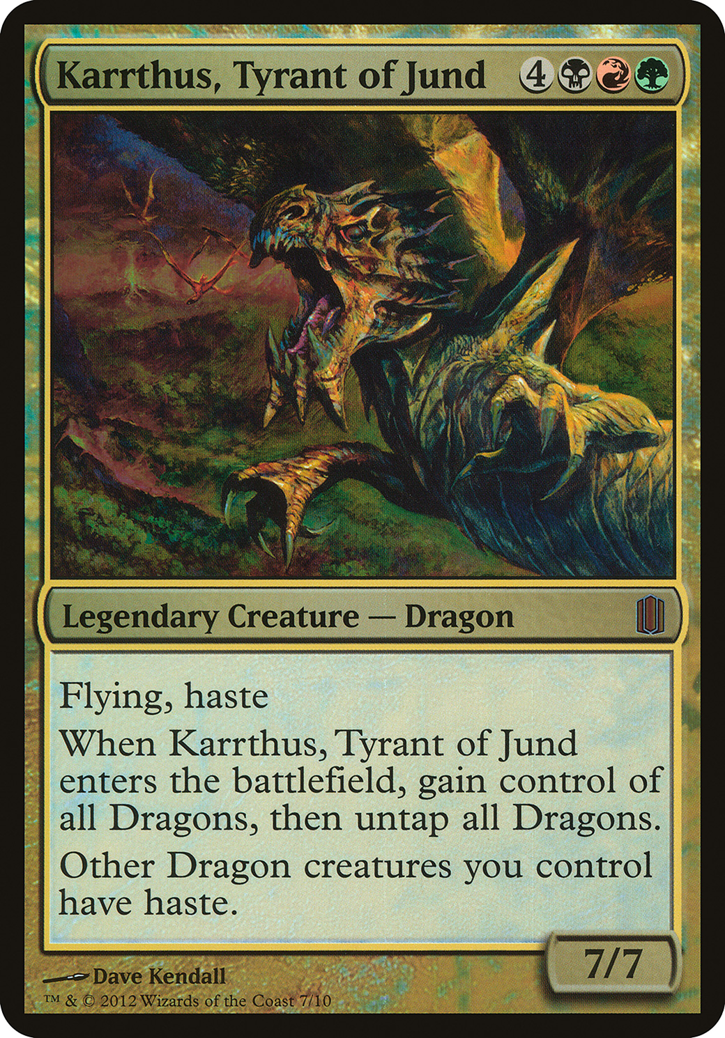 Karrthus, Tyrant of Jund (OVER-007) - Commander's Arsenal Oversized Foil