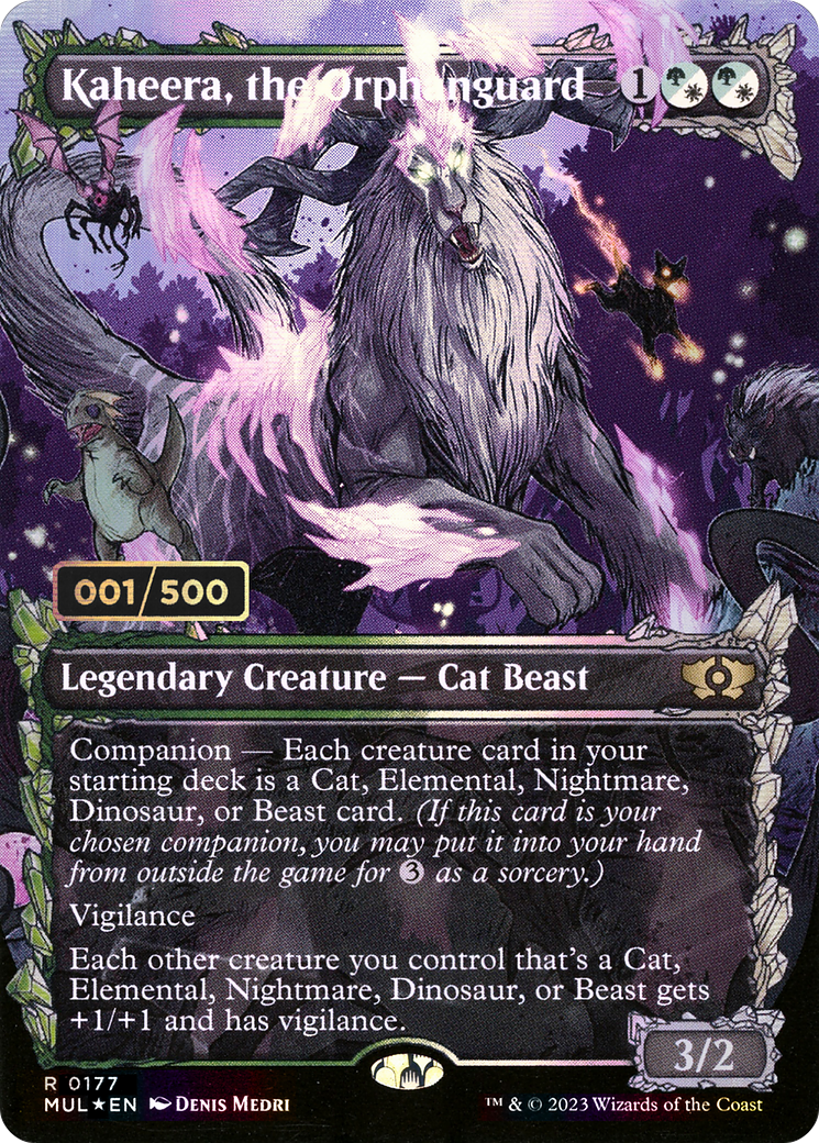 Kaheera, the Orphanguard (MUL-177) - Multiverse Legends: (Showcase) (Borderless) Foil
