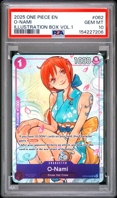 O-Nami Illustration Box Vol. 1 OP05-062 PSA 10
