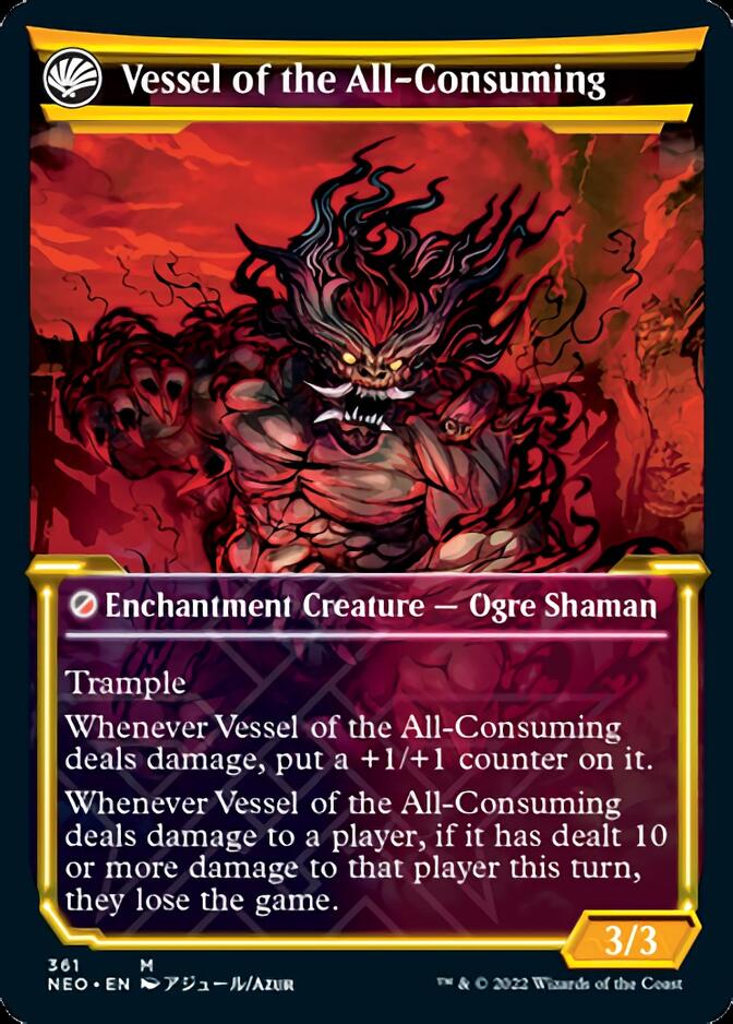 Hidetsugu Consumes All // Vessel of the All-Consuming (NEO-361) - Kamigawa: Neon Dynasty: (Showcase, fandfc) Foil