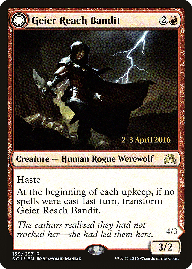 Geier Reach Bandit // Vildin-Pack Alpha (PRE-159S) - Shadows over Innistrad Promos: (Double Faced Transform) Foil