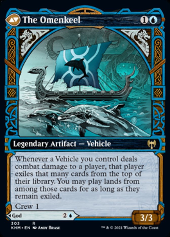 Cosima, God of the Voyage // The Omenkeel (KHM-303) - Kaldheim: (Showcase) Foil