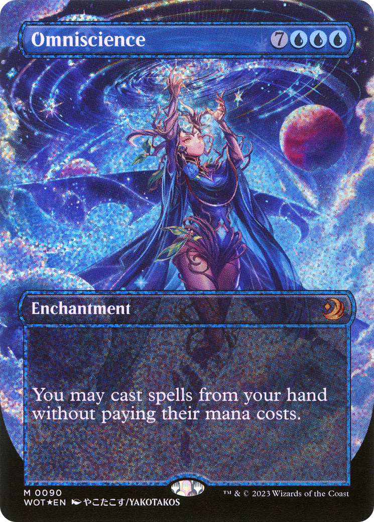 Omniscience (WOT-090) - Wilds of Eldraine: Enchanting Tales (Borderless) Foil