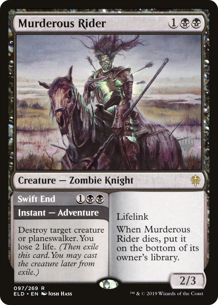 Murderous Rider // Swift End (PPELD-97P) - Throne of Eldraine Promos