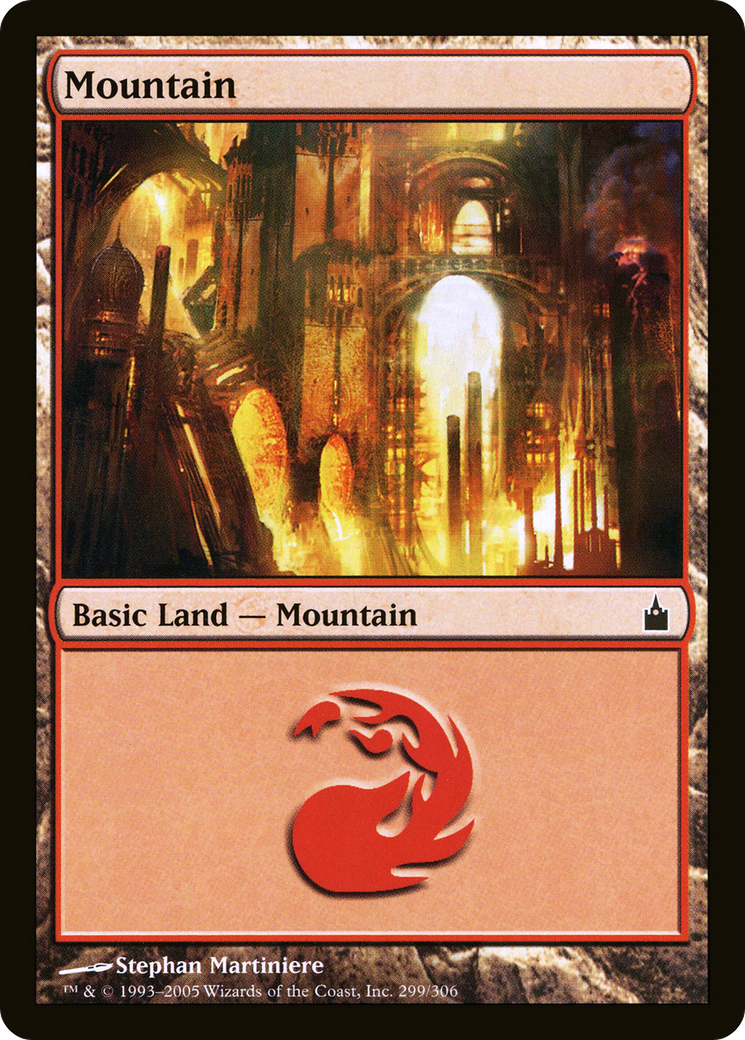 Mountain (RAV-299) - Ravnica: City of Guilds Foil