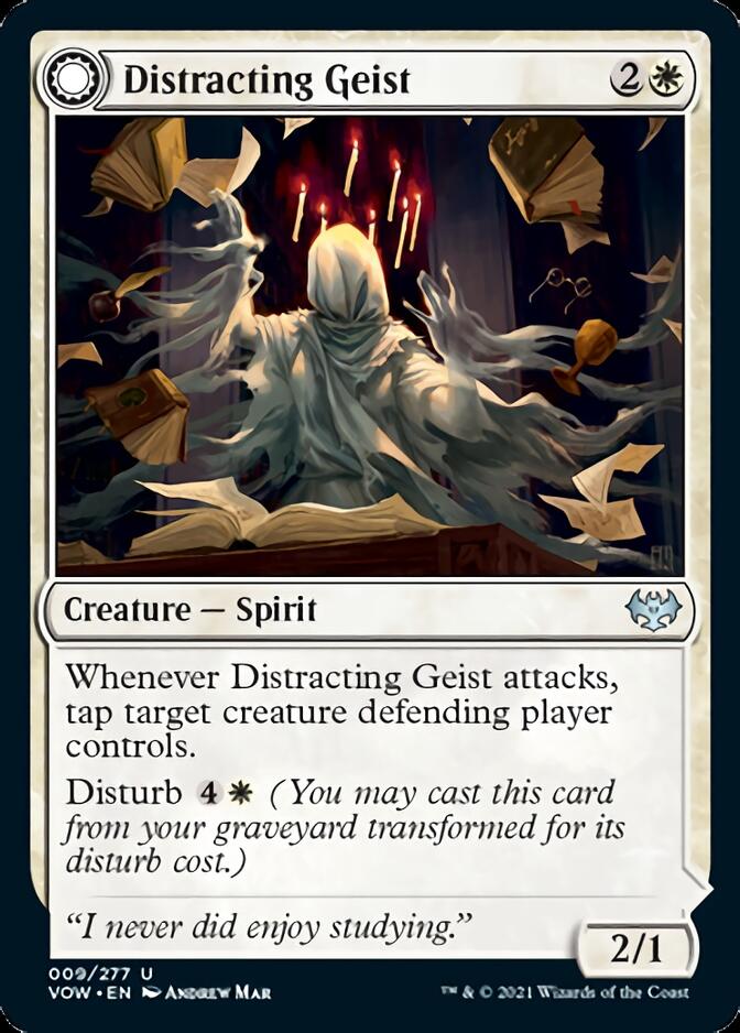 Distracting Geist // Clever Distraction (VOW-009) - Innistrad: Crimson Vow: (Double Faced Transform) Foil