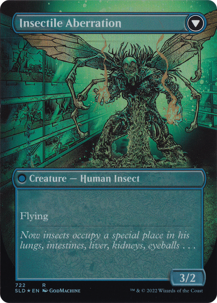 Delver of Secrets // Insectile Aberration (SLD-722) - Secret Lair Drop (Borderless) Foil