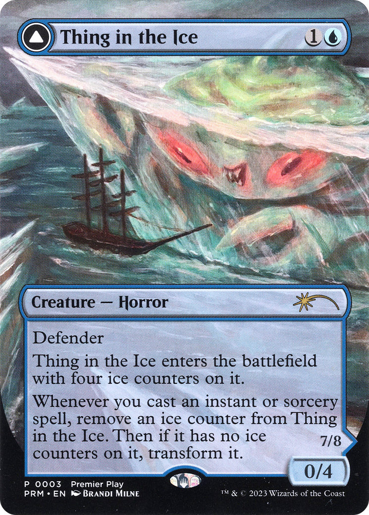 Thing in the Ice // Awoken Horror (PTP-003) - Regional Championship Qualifiers 2023: (convertdfc) (Borderless) Foil