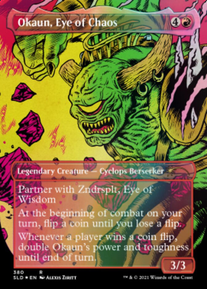 Okaun, Eye of Chaos // Okaun, Eye of Chaos (SLD-380) - Secret Lair Drop (Borderless) Foil