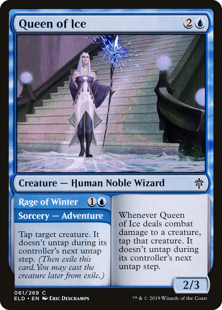 Queen of Ice // Rage of Winter (ELD-061) - Throne of Eldraine