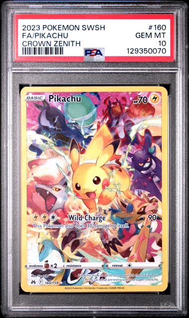 Pikachu Crown Zenith 160/159 PSA 10