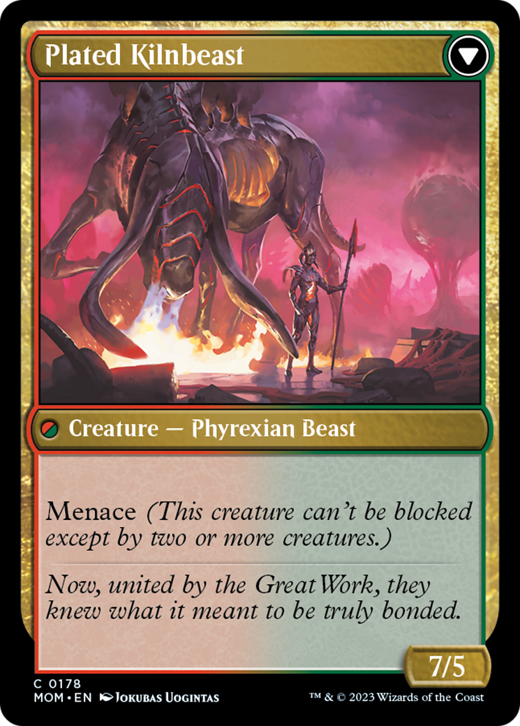 Bonded Herdbeast // Plated Kilnbeast (MOM-178) - March of the Machine Foil