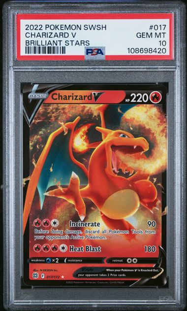 Charizard V Brilliant Stars 017/172 PSA 10