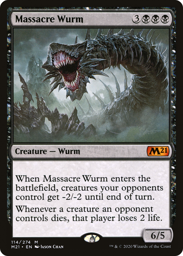 Massacre Wurm (M21-114) - Core Set 2021 Foil