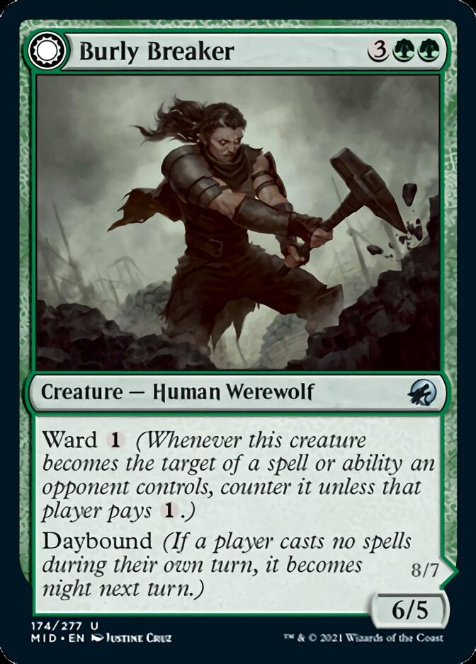 Burly Breaker // Dire-Strain Demolisher (MID-174) - Innistrad: Midnight Hunt: (Double Faced Transform) Foil