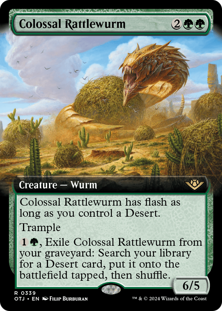 Colossal Rattlewurm (OTJ-339) - Outlaws of Thunder Junction: (Extended Art)
