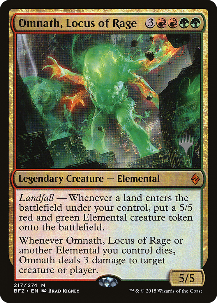 Omnath, Locus of Rage (PPAFR-217P) - Battle for Zendikar Promos Foil