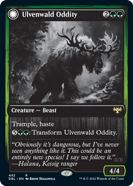 Ulvenwald Oddity // Ulvenwald Behemoth (DBL-492) - Innistrad: Double Feature: (Double Faced Transform) Foil