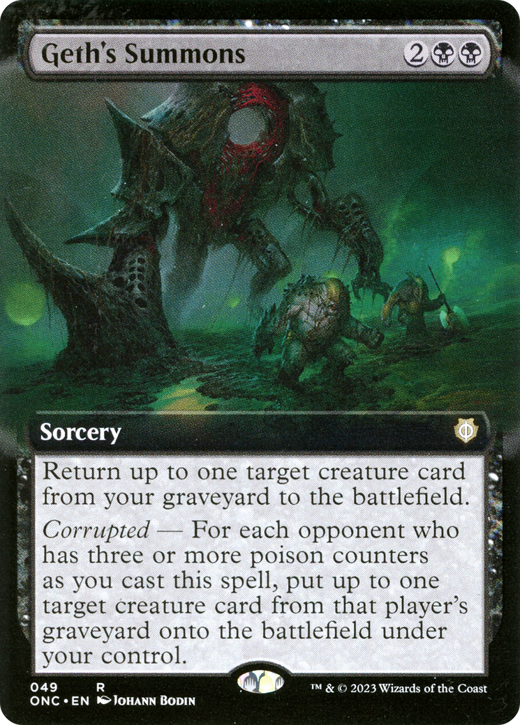 Geth's Summons (ONC-049) - Phyrexia: All Will Be One Commander: (Extended Art) Foil