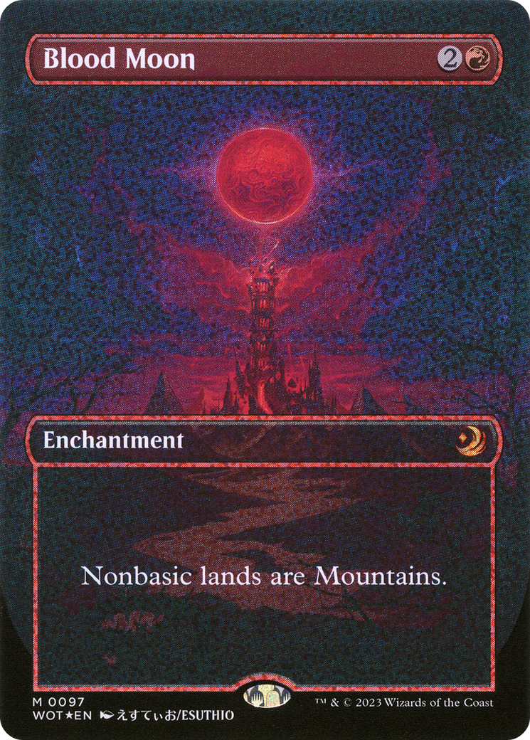 Blood Moon (WOT-097) - Wilds of Eldraine: Enchanting Tales (Borderless) Foil