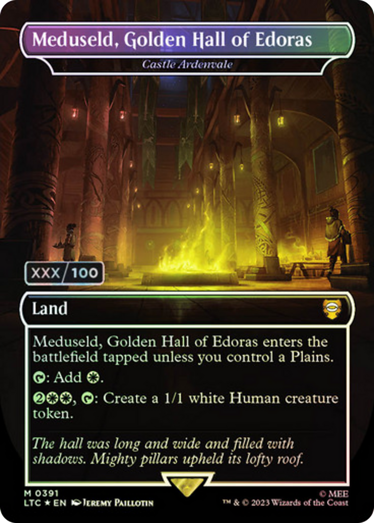 Castle Ardenvale (LTC-391) - Tales of Middle-earth Commander / Meduseld, Golden Hall of Edoras (Borderless) Foil