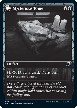 Mysterious Tome // Chilling Chronicle (DBL-063) - Innistrad: Double Feature: (Double Faced Transform) Foil