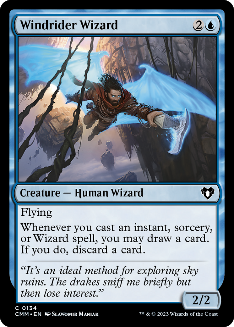 Windrider Wizard (CMM-134) - Commander Masters Foil