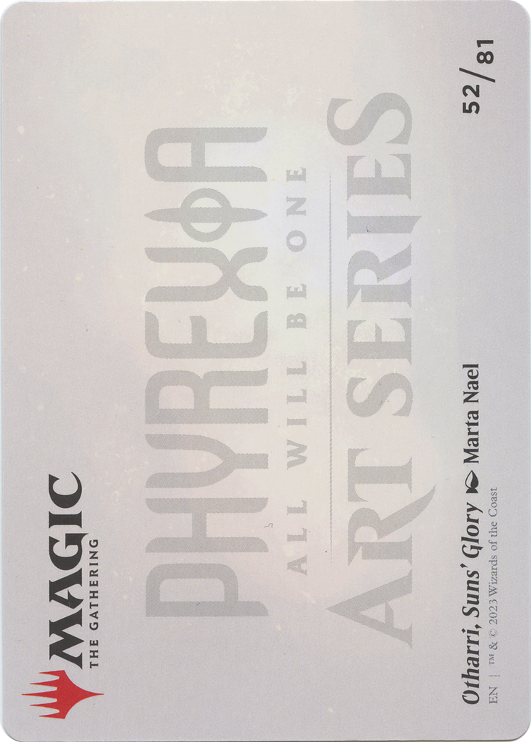 Otharri, Suns' Glory // Otharri, Suns' Glory (AONE-052) - Phyrexia: All Will Be One Art Series (Borderless) Foil