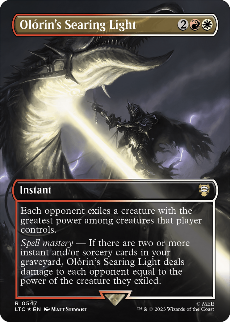 Olórin's Searing Light (LTC-547) - Tales of Middle-earth Commander (Borderless) Foil