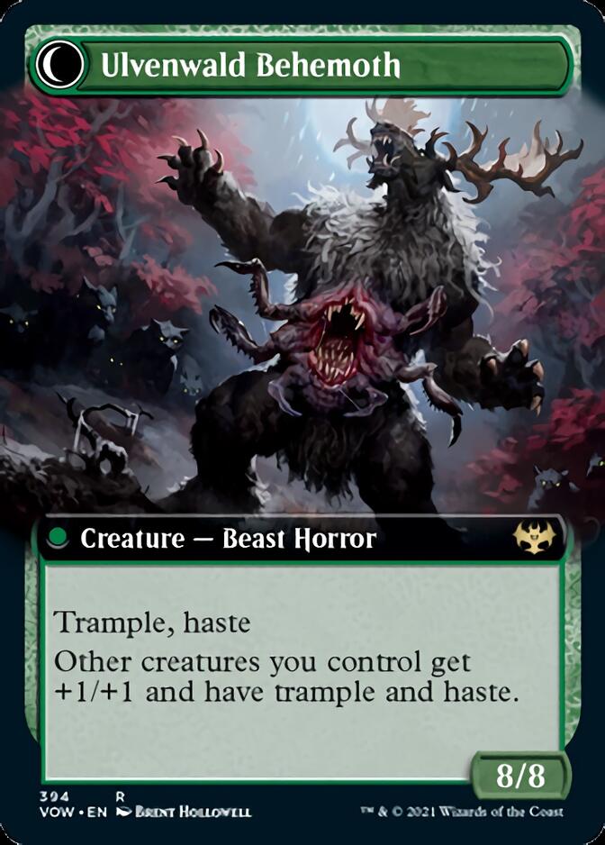 Ulvenwald Oddity // Ulvenwald Behemoth (VOW-394) - Innistrad: Crimson Vow: (Extended Art, Double Faced Transform) Foil