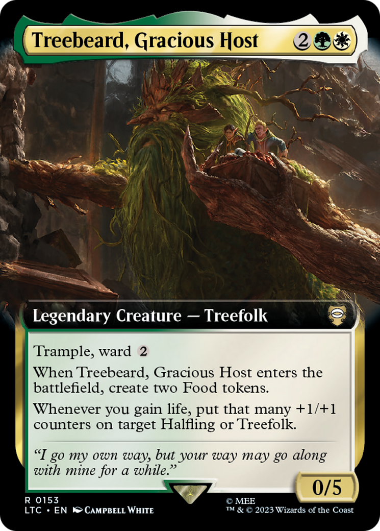Treebeard, Gracious Host (LTC-153) - Tales of Middle-earth Commander: (Extended Art) Foil