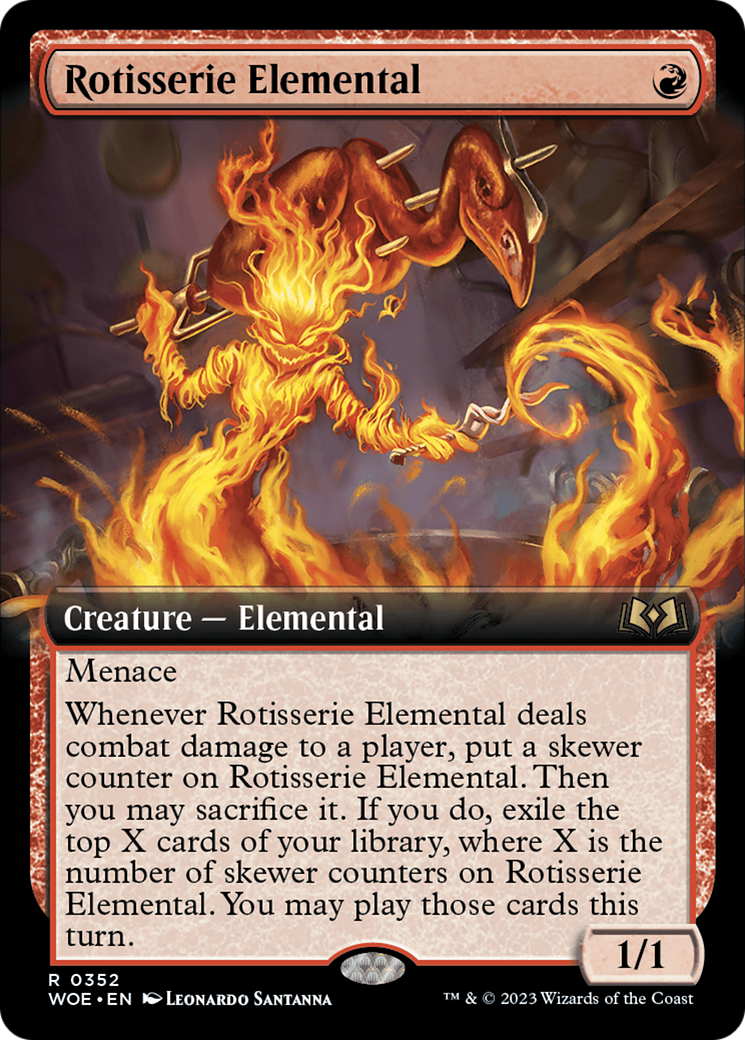 Rotisserie Elemental (WOE-352) - Wilds of Eldraine: (Extended Art)