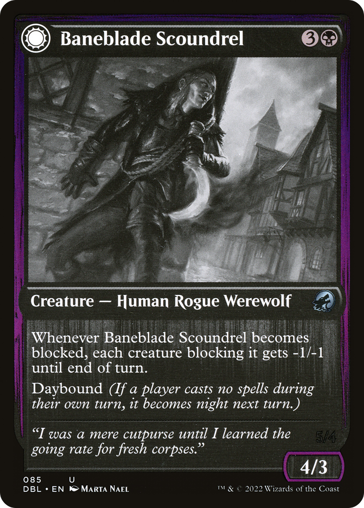 Baneblade Scoundrel // Baneclaw Marauder (DBL-085) - Innistrad: Double Feature: (Double Faced Transform)