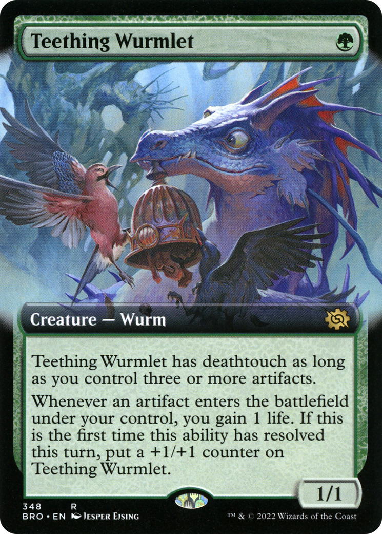 Teething Wurmlet (BRO-348) - The Brothers' War: (Extended Art) Foil