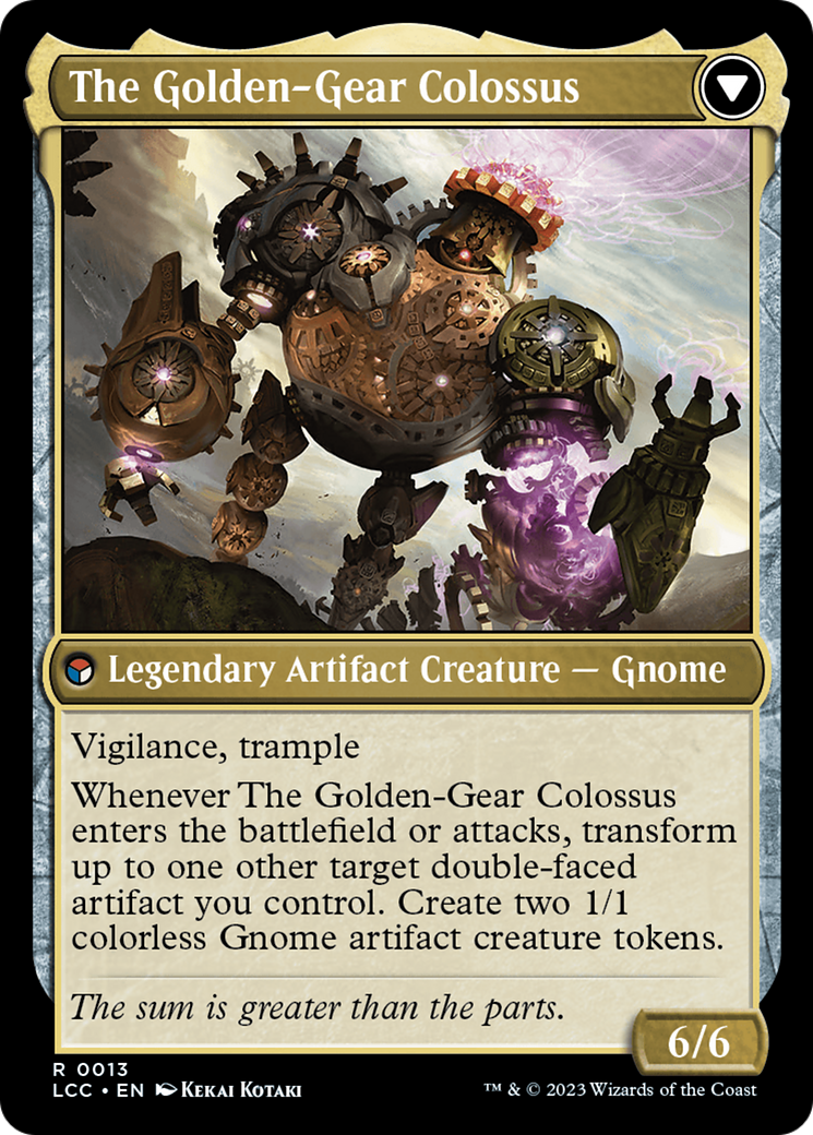 Tetzin, Gnome Champion // The Golden-Gear Colossus (LCC-013) - The Lost Caverns of Ixalan Commander Foil