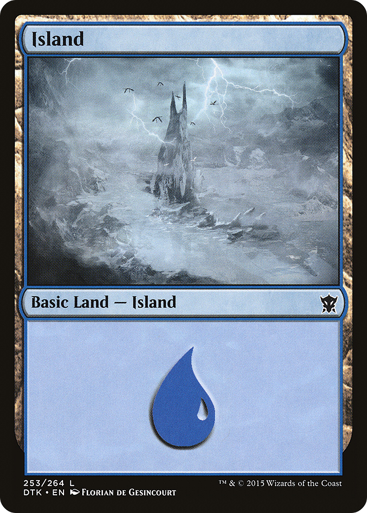Island (DTK-253) - Dragons of Tarkir Foil
