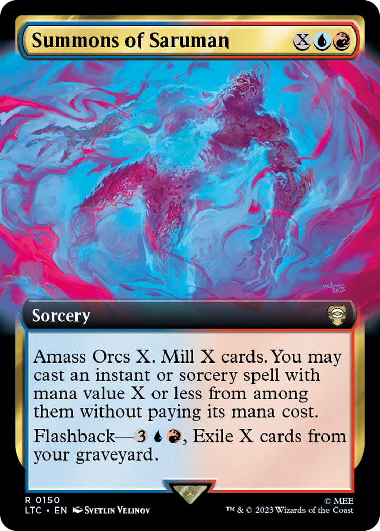 Summons of Saruman (LTC-150) - Tales of Middle-earth Commander: (Extended Art) Foil