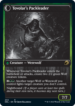 Tovolar's Huntmaster // Tovolar's Packleader (DBL-204) - Innistrad: Double Feature: (Double Faced Transform) Foil