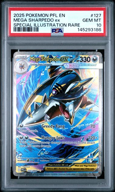 Mega Sharpedo Ex PFL 127/094 PSA 10