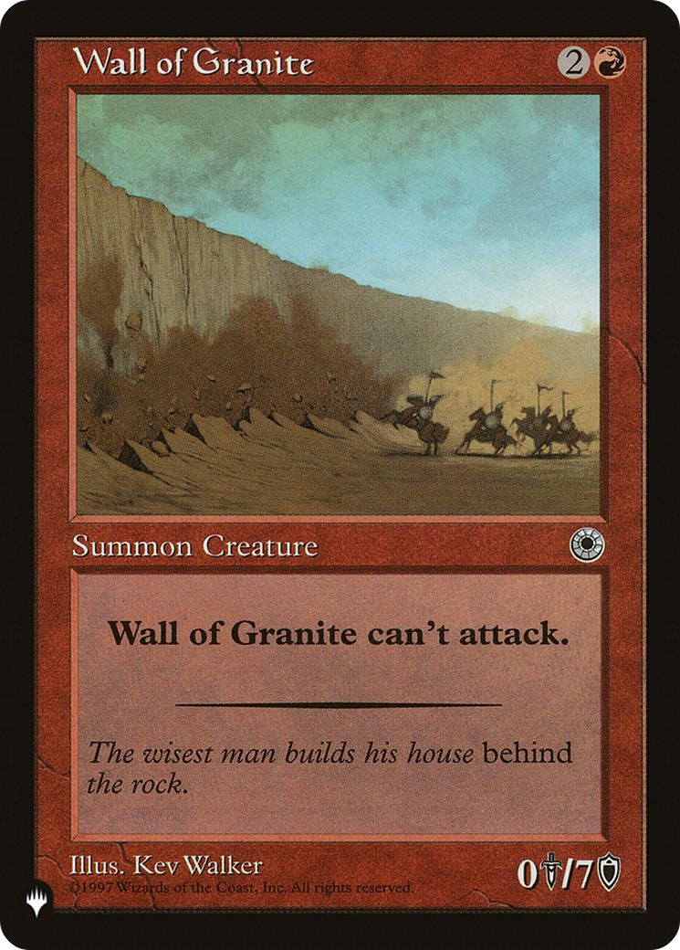 Wall of Granite (LIST-POR-155) - The List