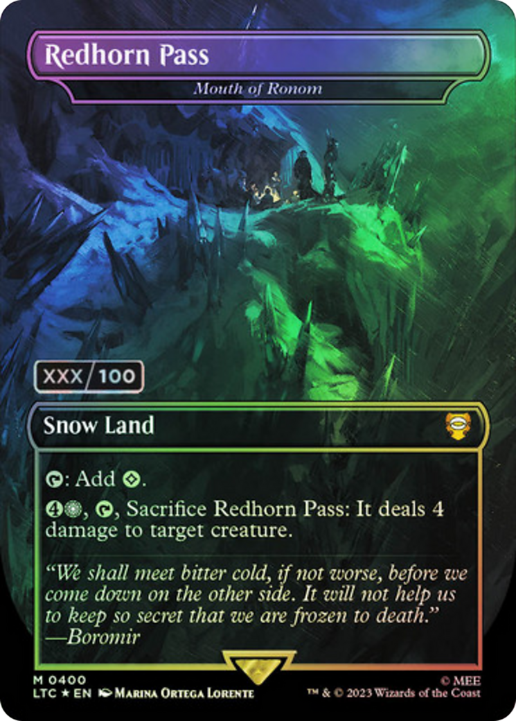 Mouth of Ronom (LTC-400Z) - Tales of Middle-earth Commander / Redhorn Pass (Borderless) Foil