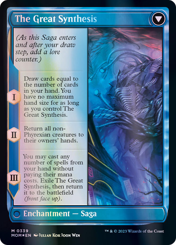 Jin-Gitaxias // The Great Synthesis (MOM-339) - March of the Machine (Borderless) Foil