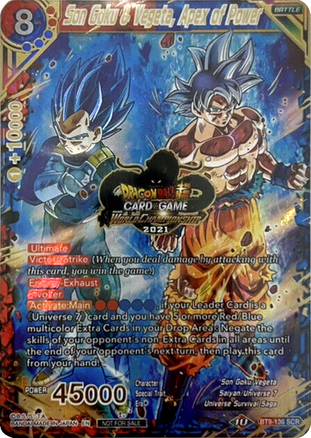 pokemon brilliant stars rare card list Son Goku & Vegeta, Apex of Power (World Championship 2021) (BT9-136) [