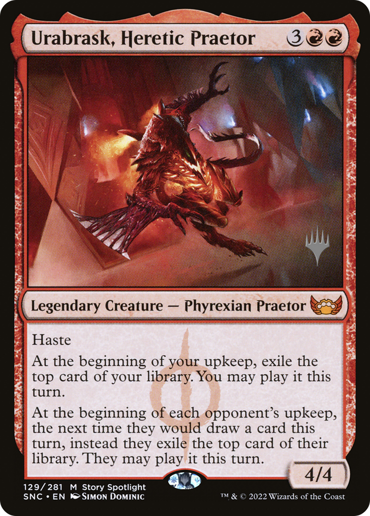 Urabrask, Heretic Praetor (PPSNC-129P) - Streets of New Capenna Promos
